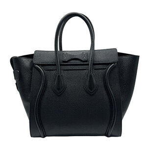 Celine Shopper Leather Black Handbag Luggage